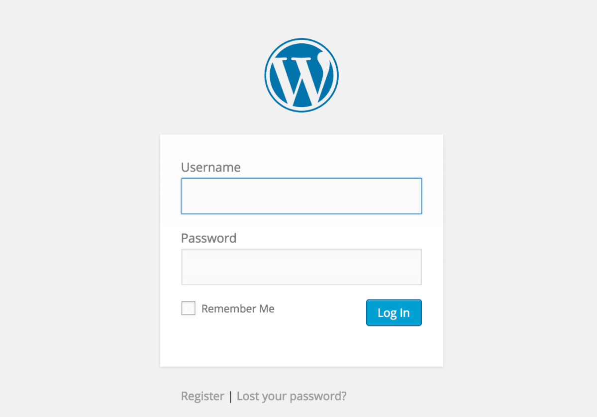 login wp admin